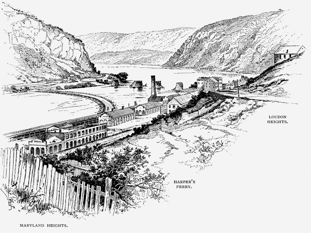 Harpers Ferry, Nyugat-Virginia, 1870 alkotó: Unbekannt