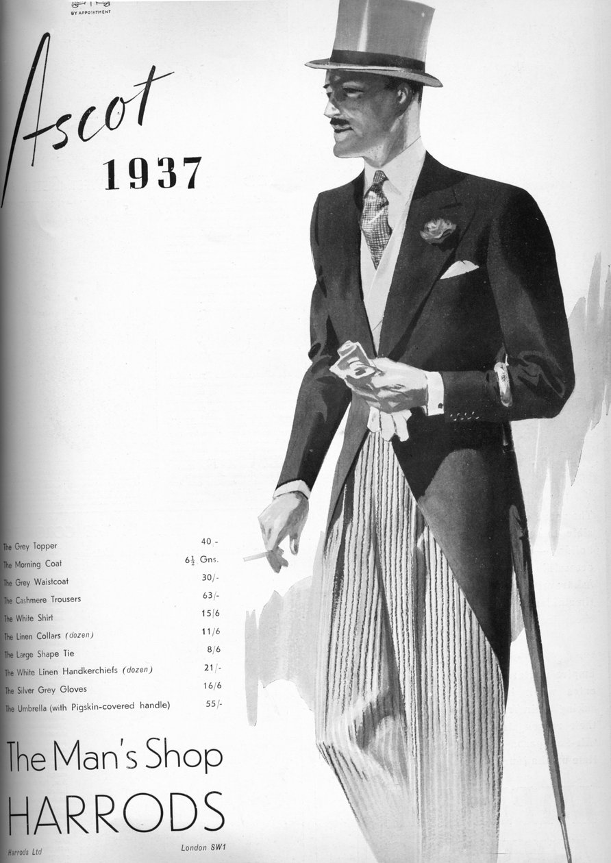 Harrods: The Mans Shop – Ascot 1937, 1937 alkotó: Unbekannt