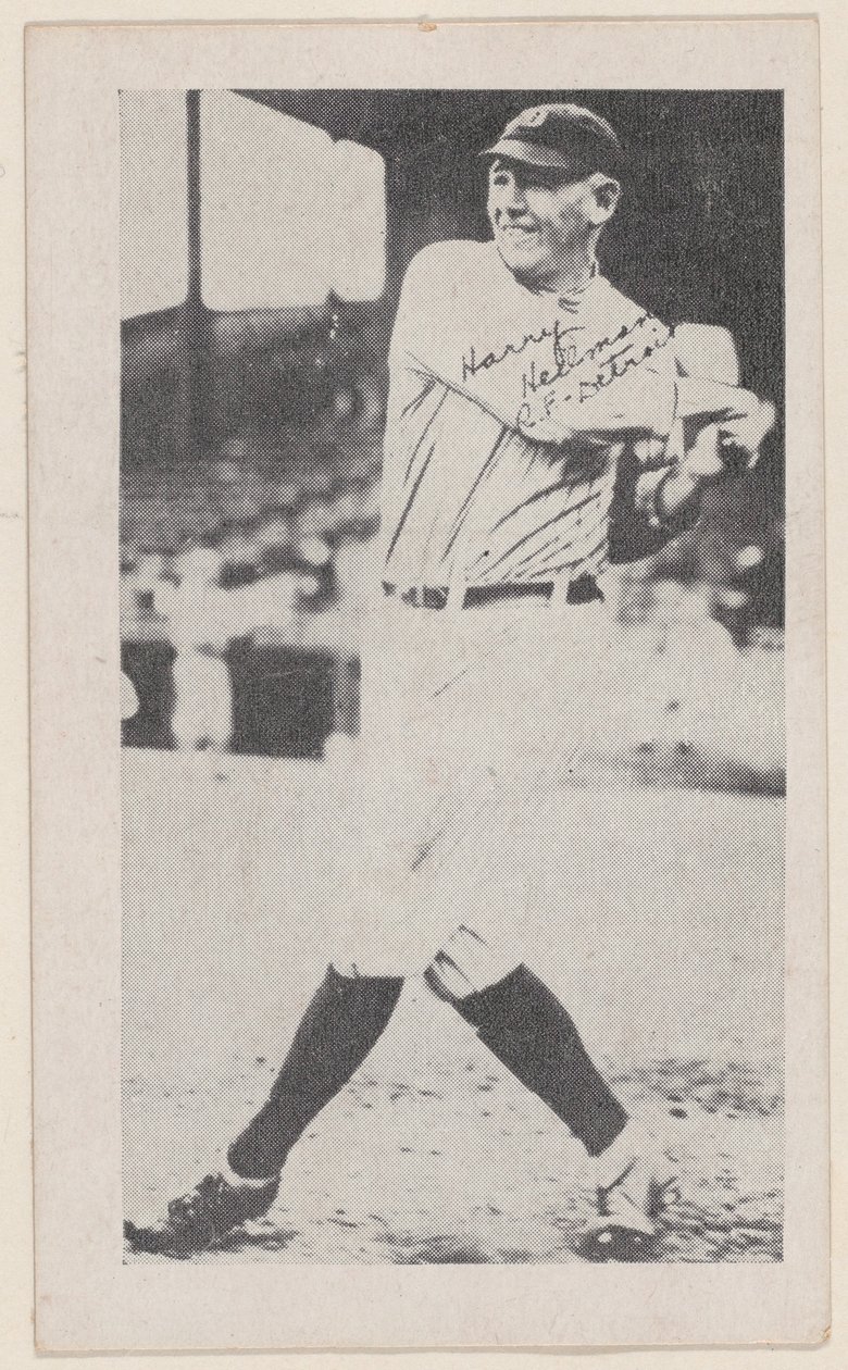 Harry Heilmann, R.F, Detroit, a W575-2 baseball-szalagkártyákból, kb. 1921-22. alkotó: Unbekannt