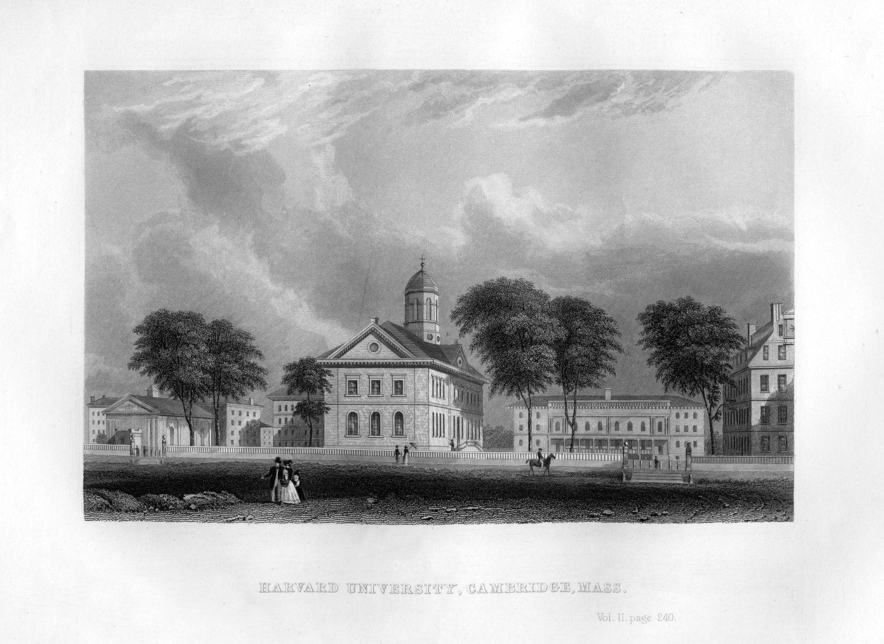 Harvard Egyetem, Cambridge, Massachusetts, 1855 alkotó: Unbekannt