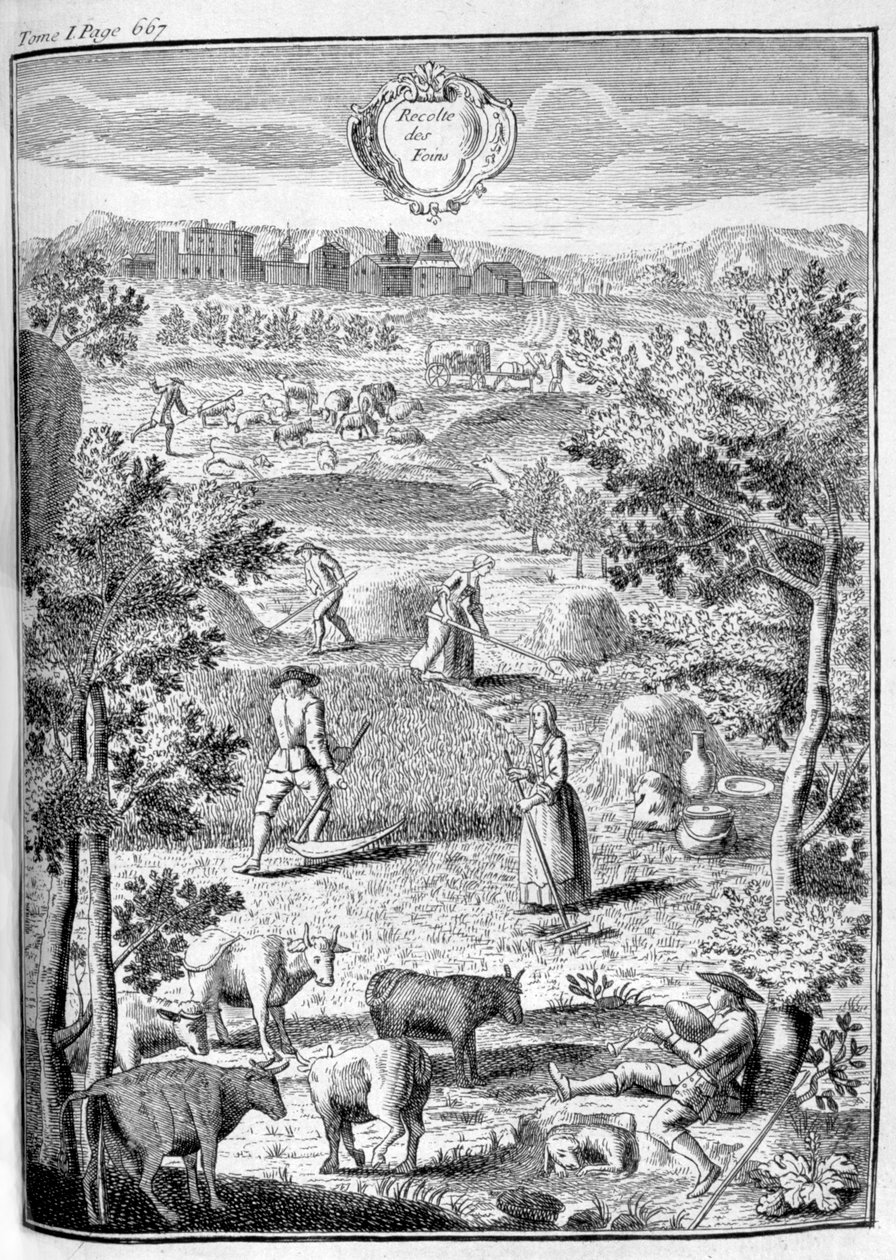 A széna betakarítása, 1775 alkotó: Unbekannt
