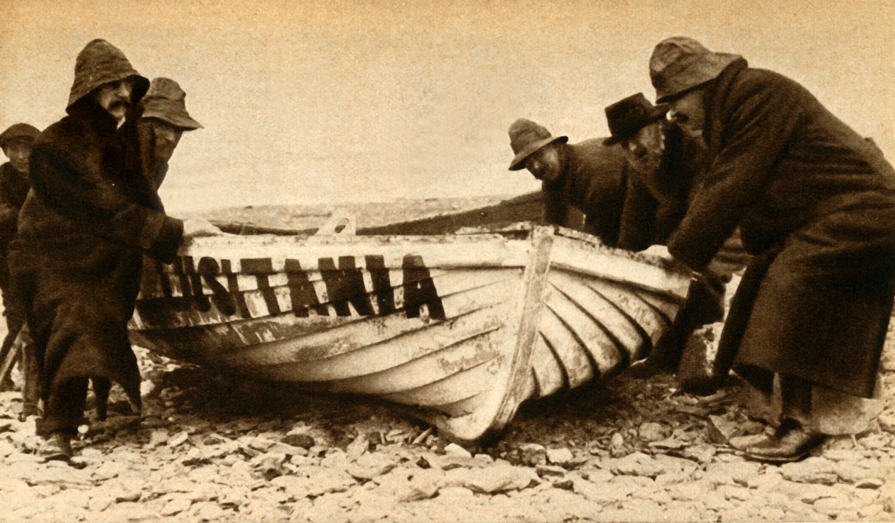 Az egyik Lusitanias hajó felhúzása, Írország, 1915. május, 1933. alkotó: Unbekannt