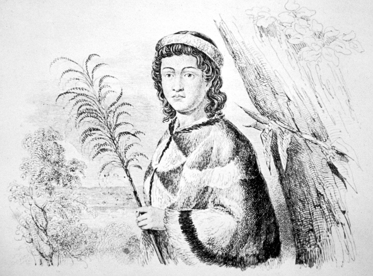 Nahienaena hawaii hercegnő. c18. század alkotó: Unbekannt
