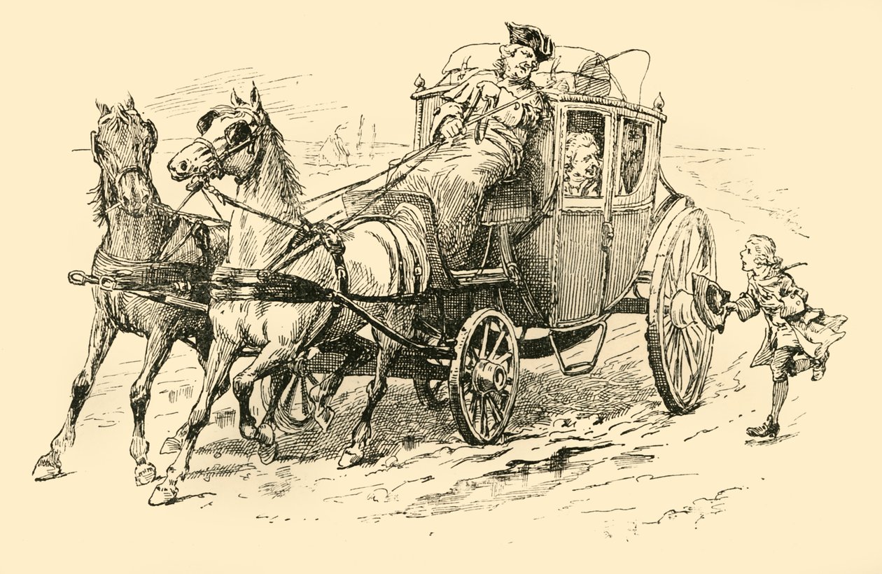 Felszólította a kocsist, hogy álljon meg, 1907. alkotó: Unbekannt