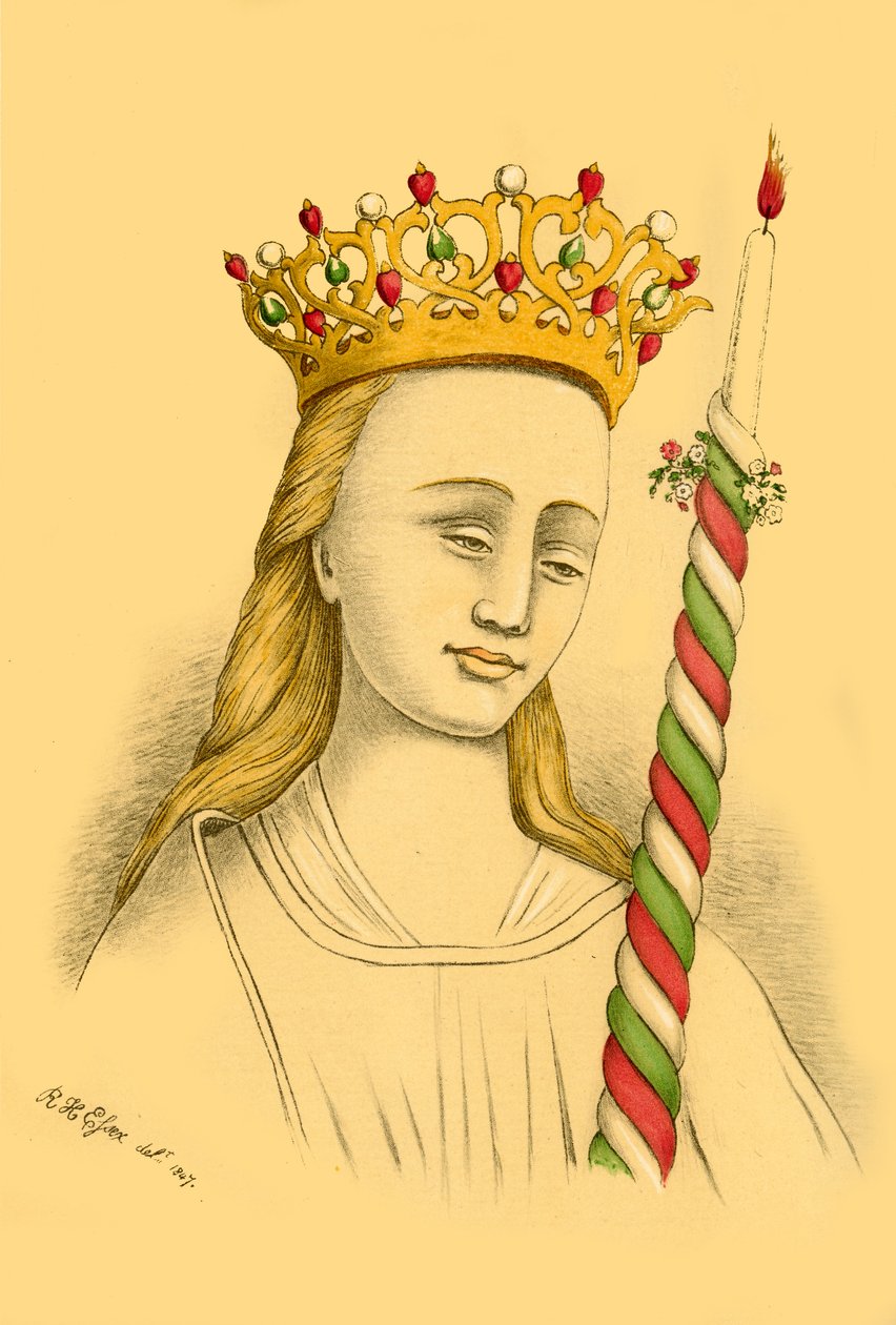 Fej II. Az etoni templom egyik falfestményéből, 1911. alkotó: Unbekannt