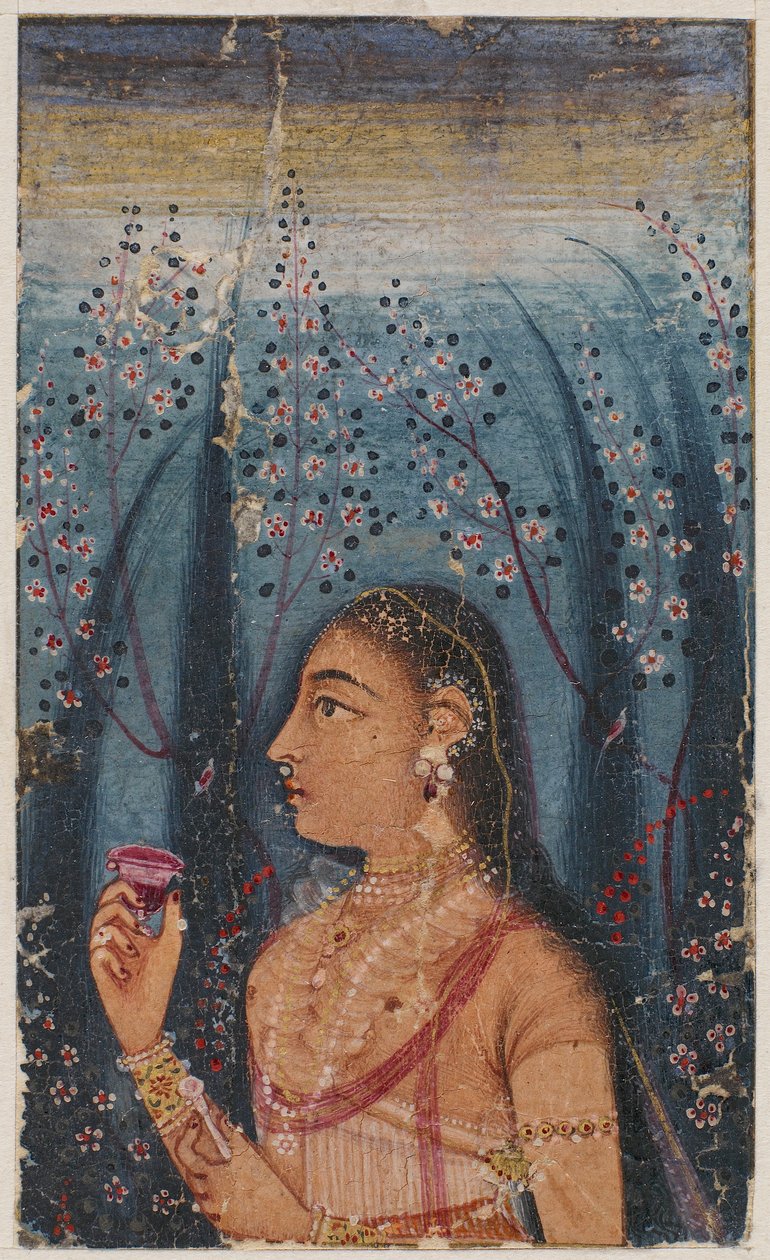 Fiatal nő feje, virágzó szárak között, c. 1620. alkotó: Unbekannt