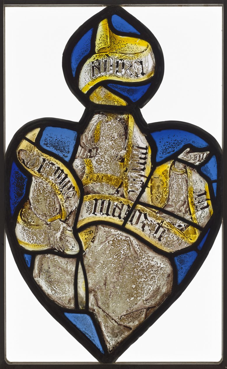 Szív alakú tábla: Nő figurája Banderole Sibyllal, c. 1480-1520. alkotó: Unbekannt