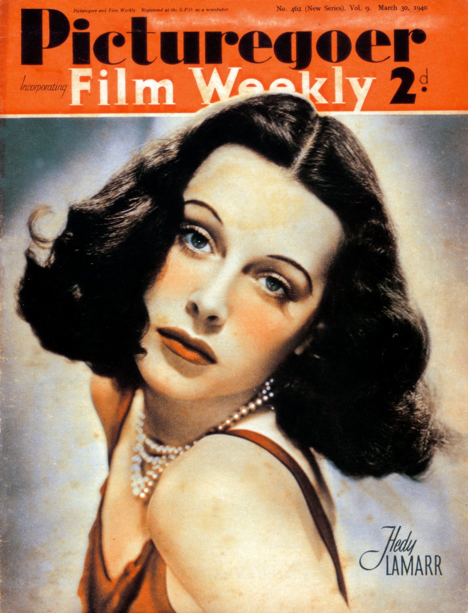 Hedy Lamarr 1914-2000, osztrák születésű amerikai színésznő, 1940 alkotó: Unbekannt