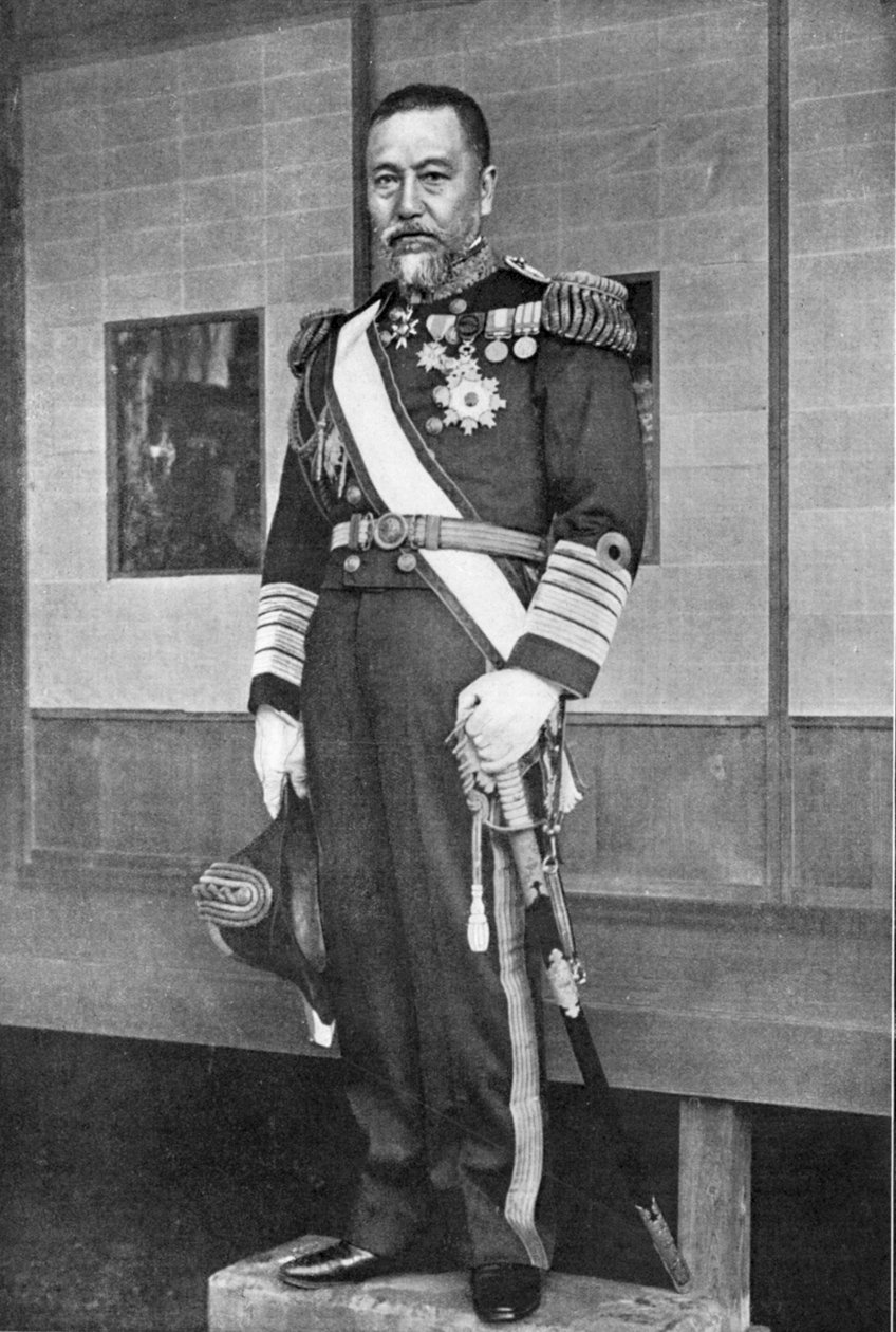 Heiachiro Togo, japán haditengerészeti parancsnok, orosz-japán háború, 1904-5 alkotó: Unbekannt