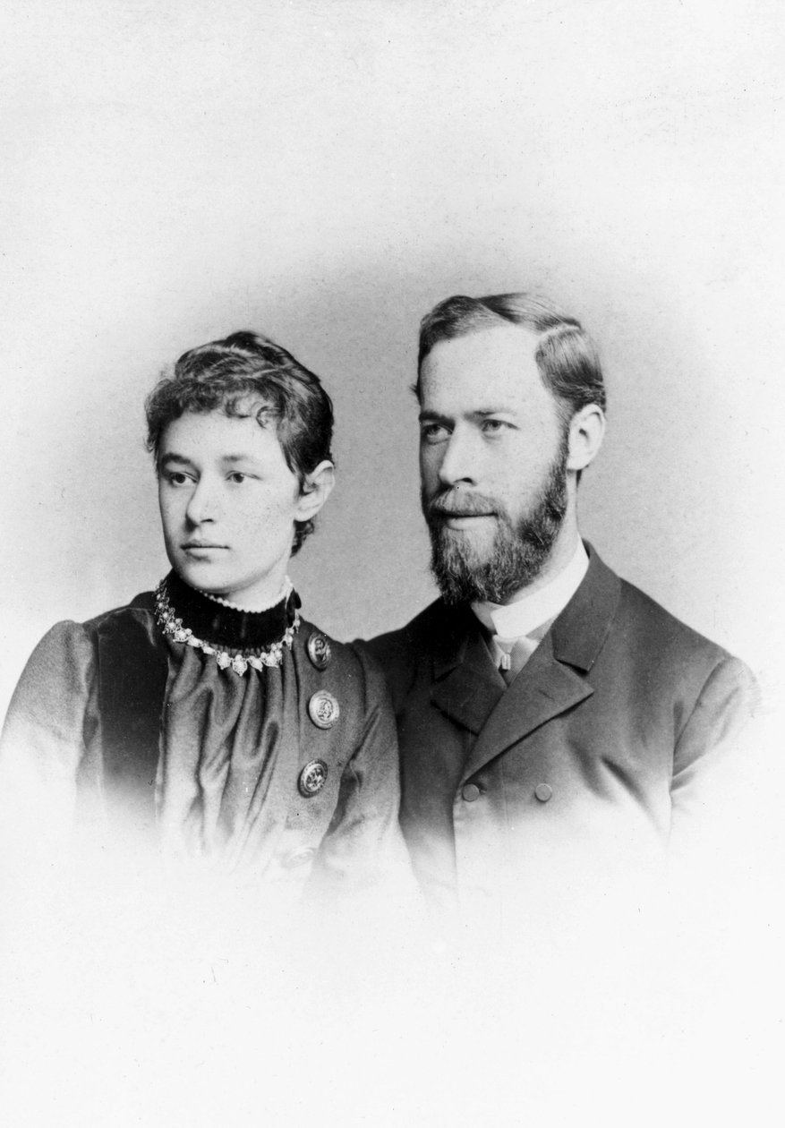 Heinrich Hertz német fizikus feleségével, Erzsébettel alkotó: Unbekannt