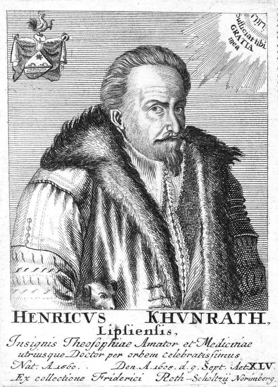 Heinrich Khunrath német kémikus és alkimista, 1725 alkotó: Unbekannt