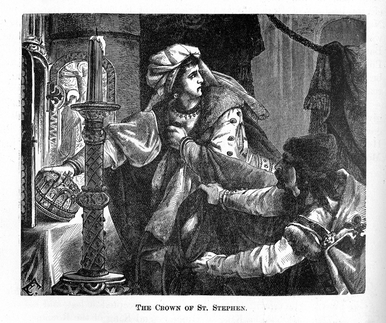Helene Kottannerin ellopja Szent István királyi koronáját 1440-ben a W képi történetéből alkotó: Unbekannt