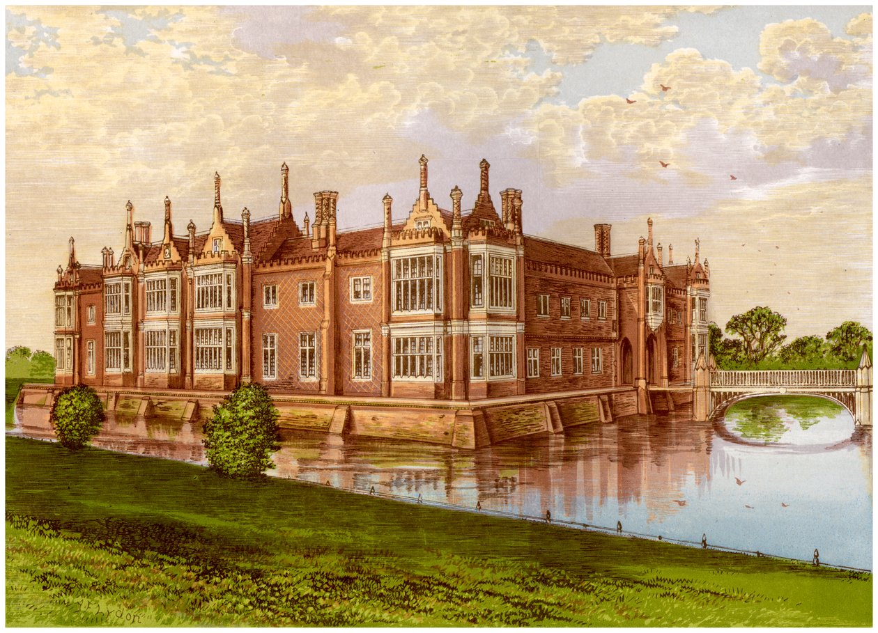 Helmingham Hall, Suffolk, Tollemache báró otthona, 1880 alkotó: Unbekannt