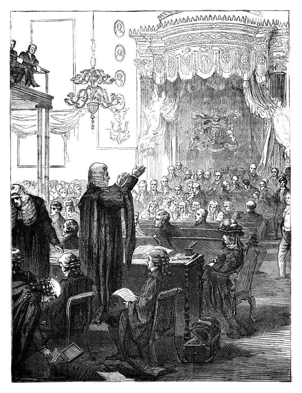 Henry Broughams védőbeszéde Caroline királynő perében, 1820 c1895 alkotó: Unbekannt