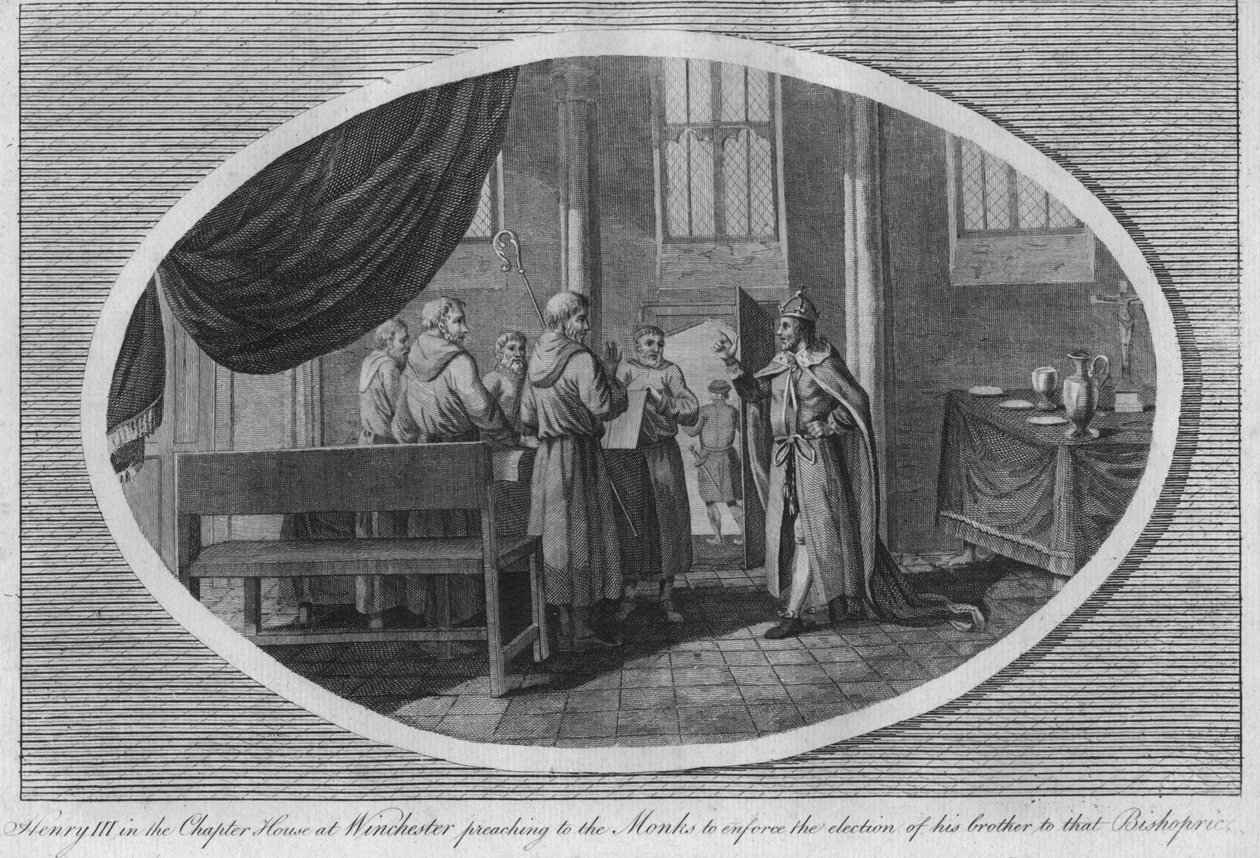 III. Henrik a winchesteri katedrális káptalanházában, 1250 1793 alkotó: Unbekannt
