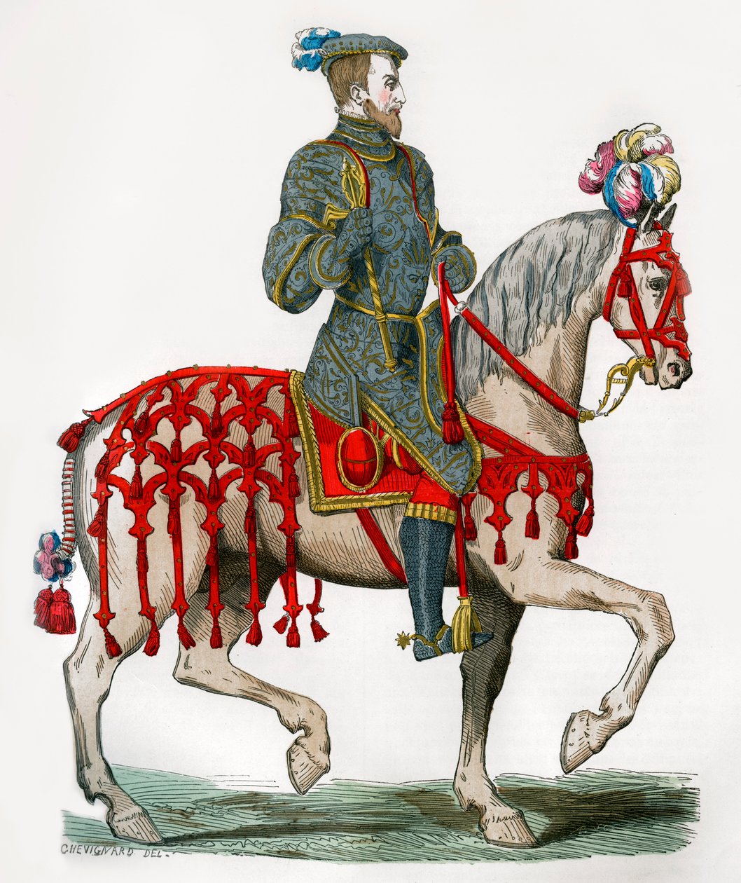 II. francia Henrik, mint a könnyűlovasság kapitánya, 16. század 1882-1884 alkotó: Unbekannt