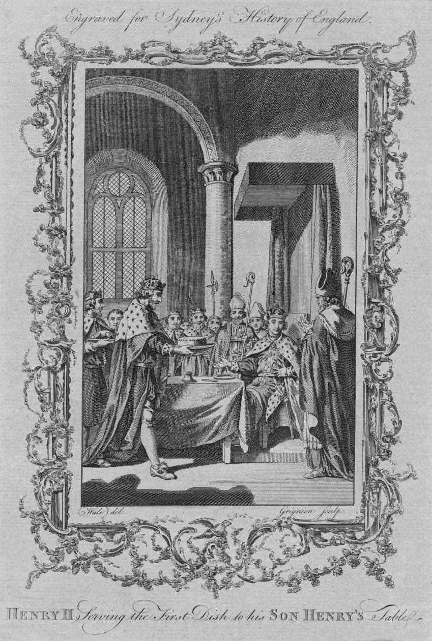 II. Henrik az első ételt fia, Henrys asztalára tálalja, 1773. alkotó: Unbekannt