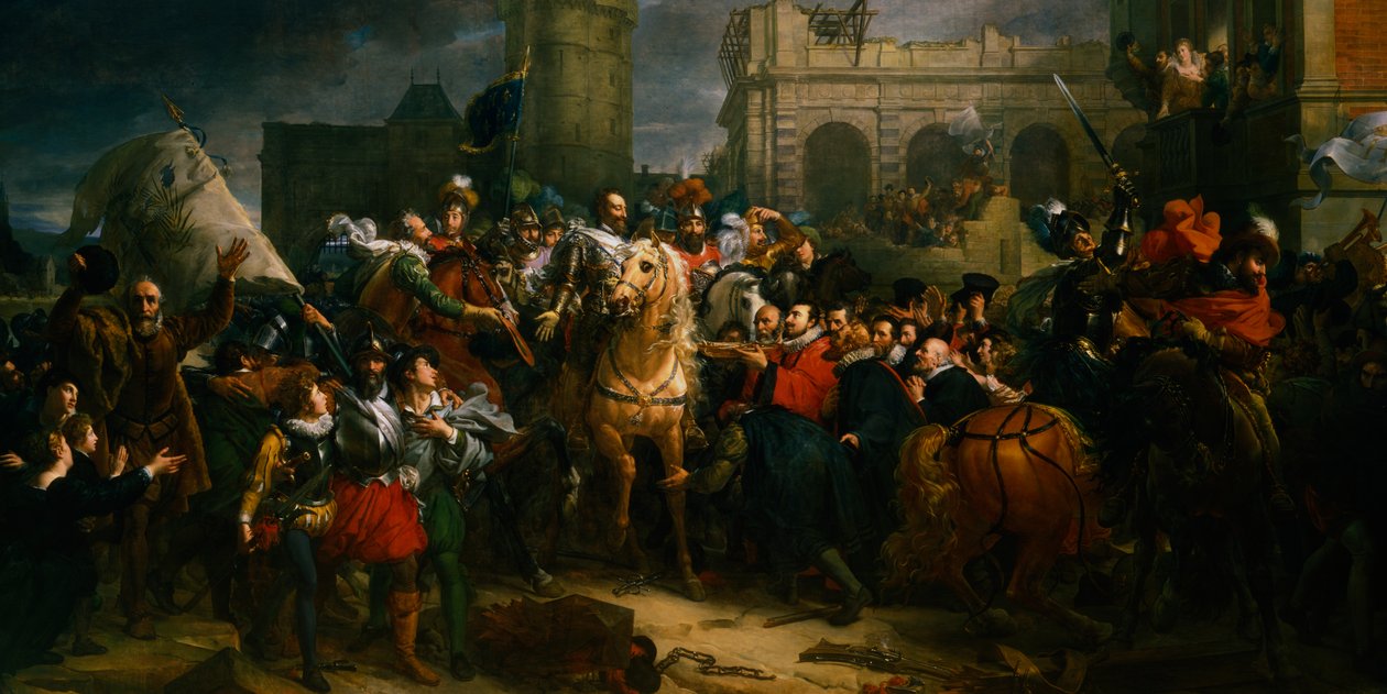 IV. Henrik francia belép Párizsba, 1594. március 22. 19. század alkotó: Unbekannt