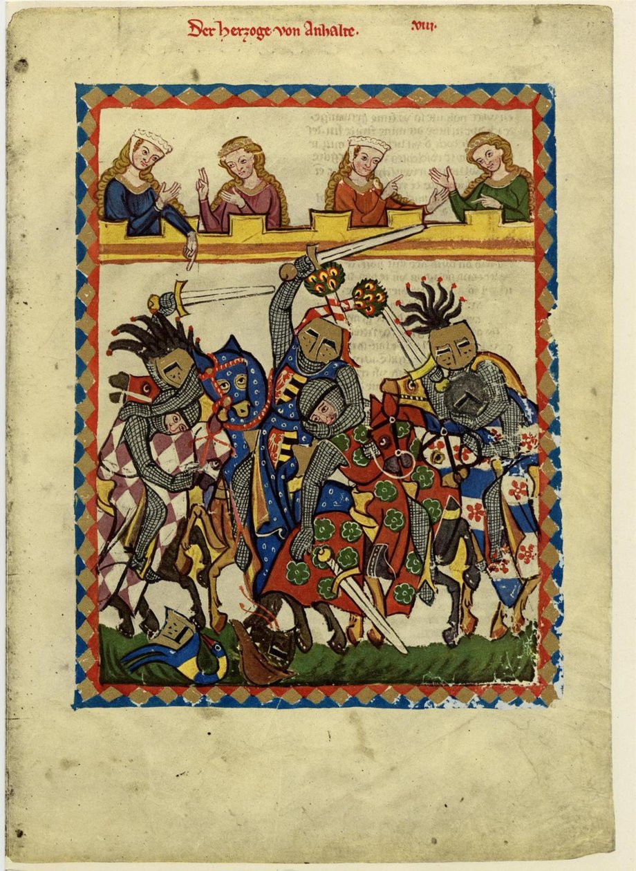 I. Henrik, Anhalt grófja a Manesse-kódexből, 1305 és 1340 között alkotó: Unbekannt