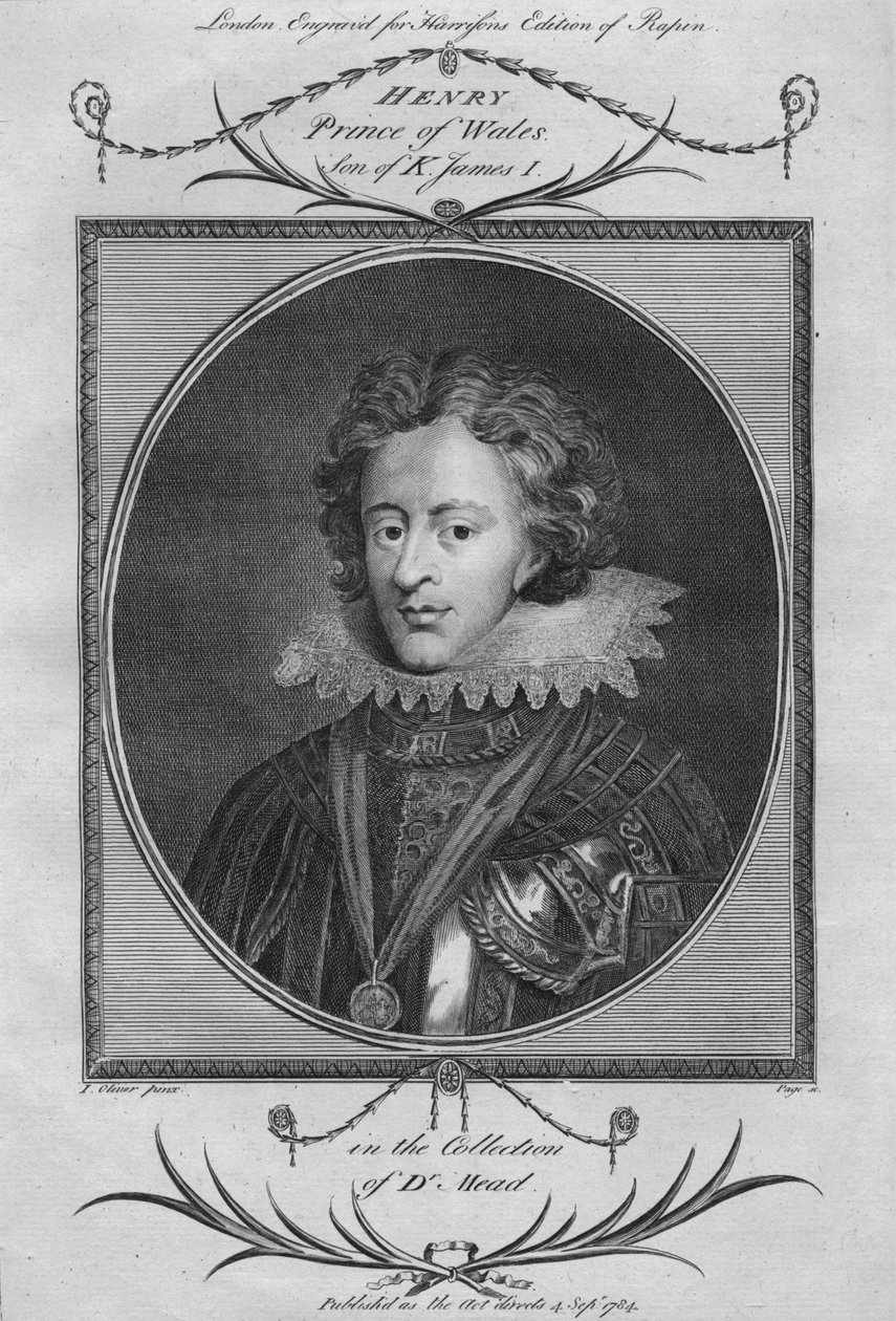 Henrik walesi herceg, I. Jakab király fia, 1784. alkotó: Unbekannt