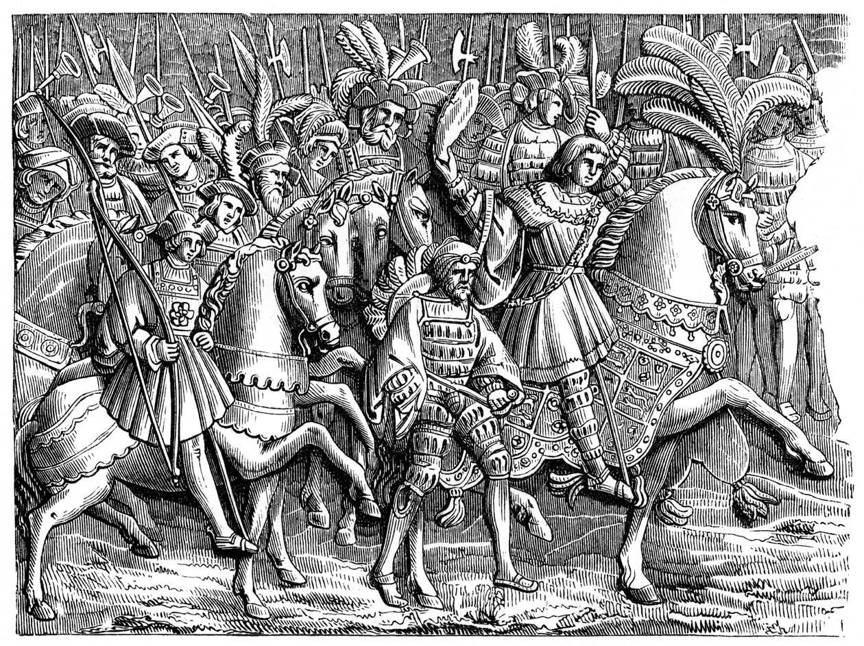 Henrik az aranyszövet mezőjében, 1520, 1870 alkotó: Unbekannt