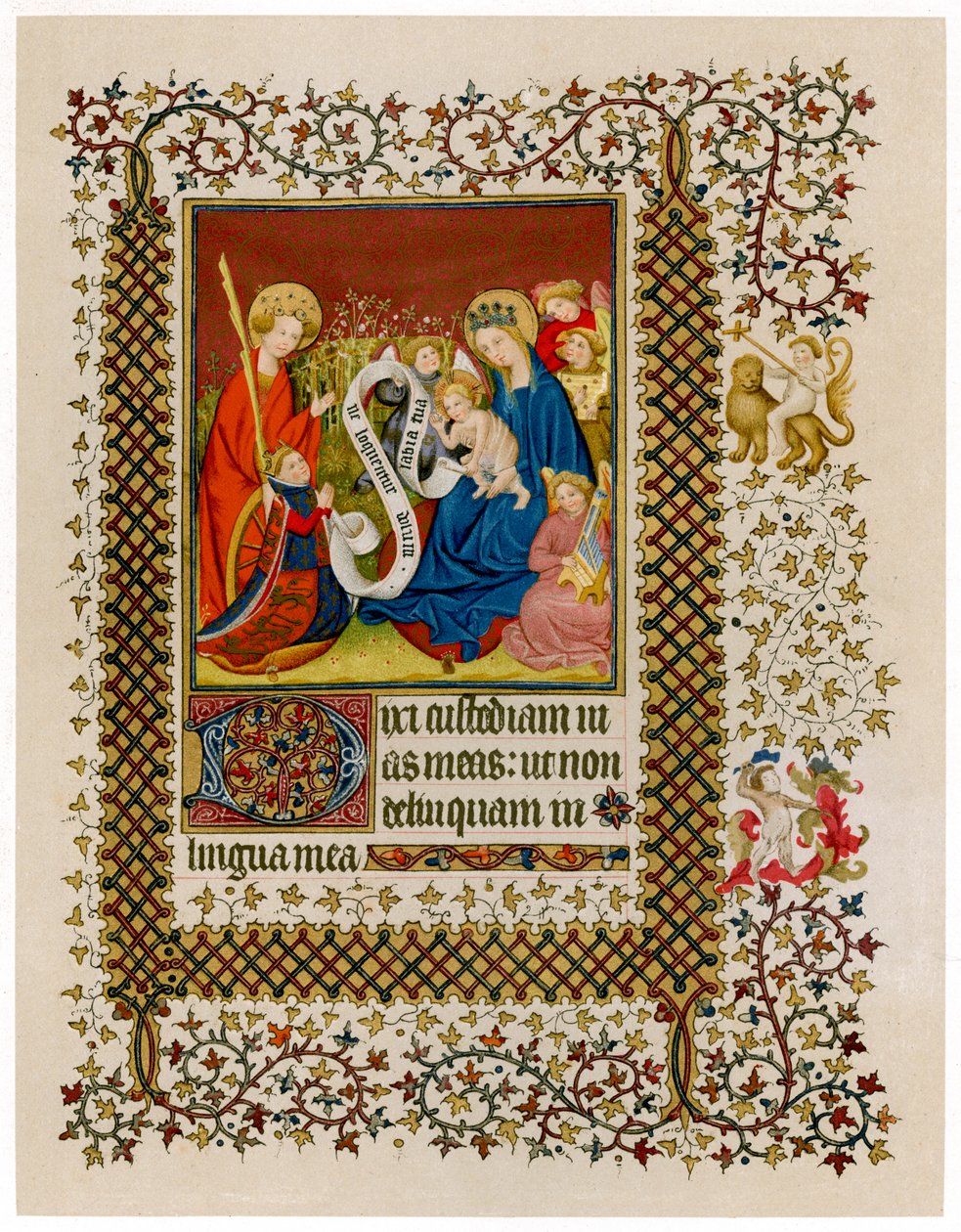VI. Henrik a Szűz és a Gyermek előtt, 1420 alkotó: Unbekannt