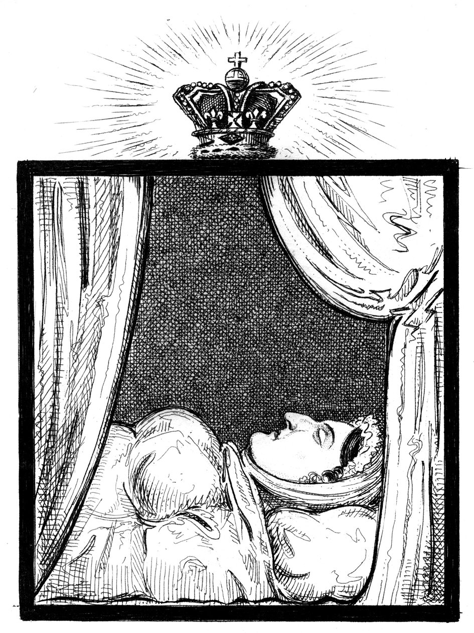 Őfelsége Caroline királynő, ahogy megjelent néhány órával halála után, 1821-ben alkotó: Unbekannt