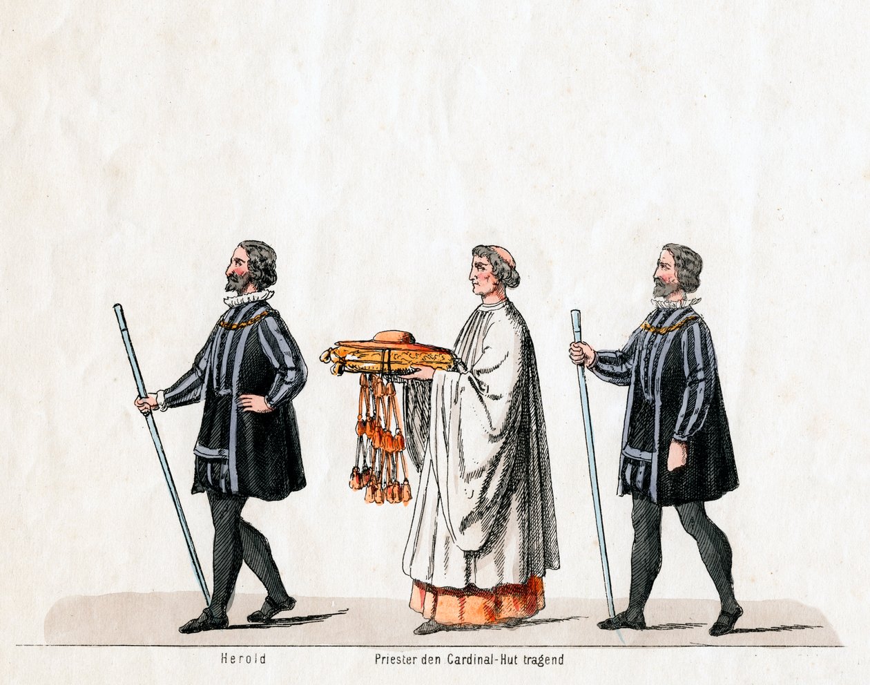 Hírnökök és papok, jelmeztervek Shakespeare drámájához, VIII. Henrik, XIX. alkotó: Unbekannt