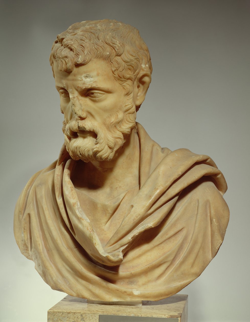 Herodes Atticus, márványfej, római alkotó: Unbekannt