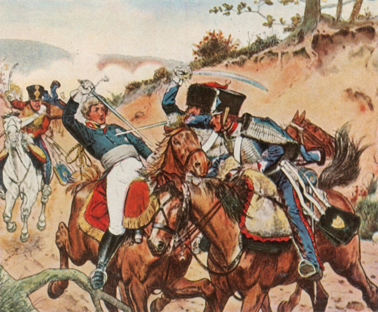 Lajos Ferdinánd porosz herceg hősi halála Saalfeldben, 1806. október 10-én, 1936. alkotó: Unbekannt