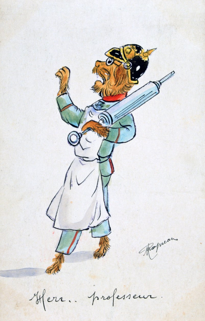 Herr Professor, Vintage francia képeslap, c1900 alkotó: Unbekannt