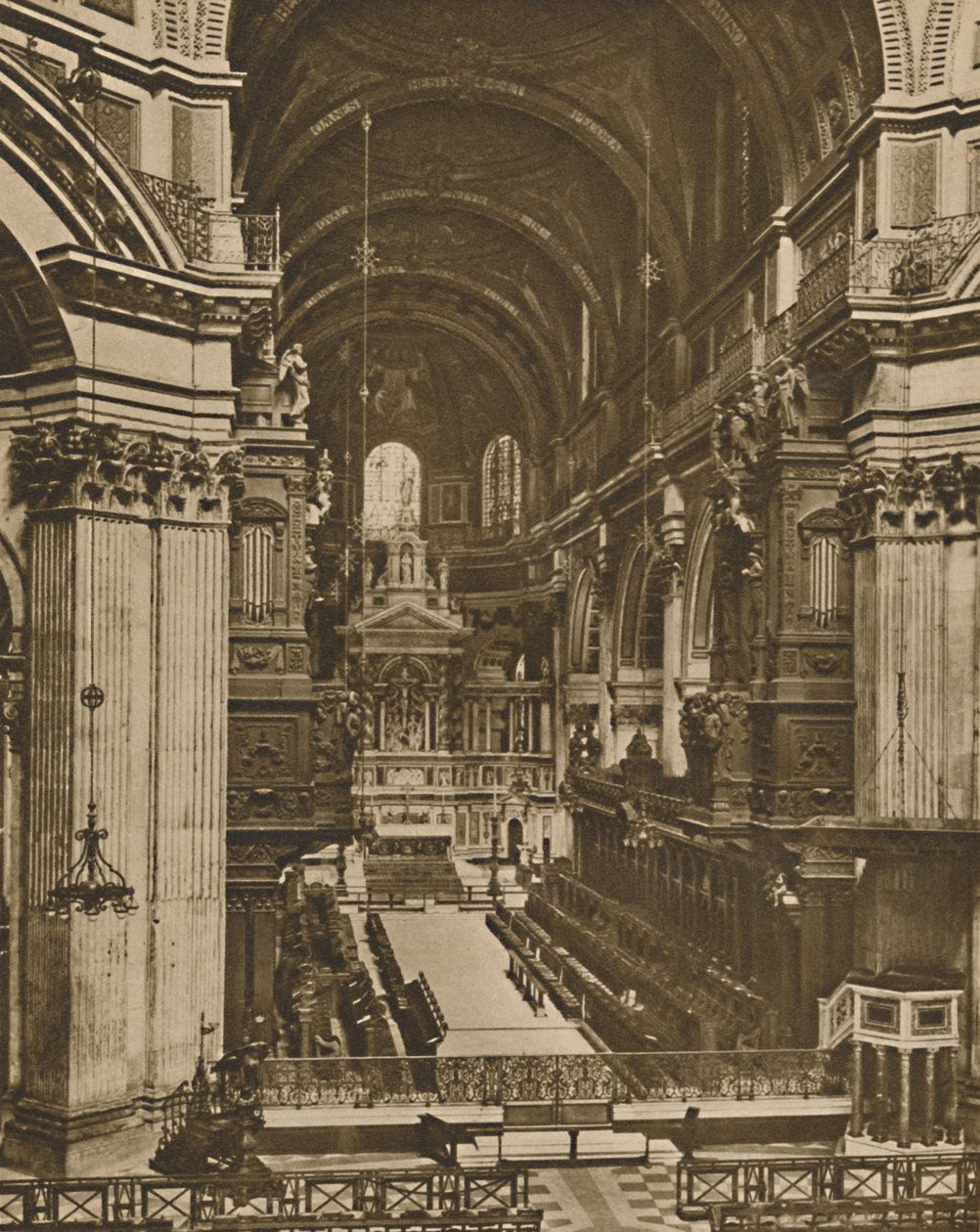 Szent Pál főoltára a kórus hosszú látképén, c1935. alkotó: Unbekannt