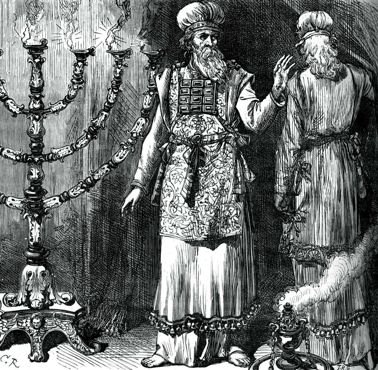 Főpapok az efóddal és a vászonruhákkal, 1880 alkotó: Unbekannt
