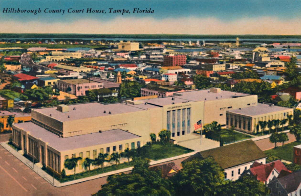 Hillsborough County Court House, Tampa, Florida, 1940-es évek alkotó: Unbekannt