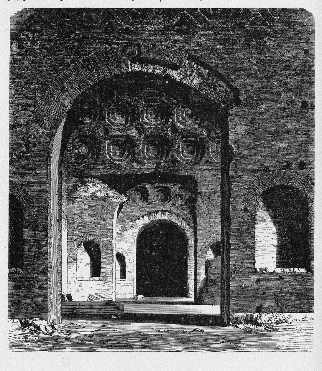 Az ókori Róma története. Az Aula Palatina egy római palota bazilika, amelyet Konstantin császár (i.sz. 306–337) épített a 4. század elején. alkotó: Unbekannt