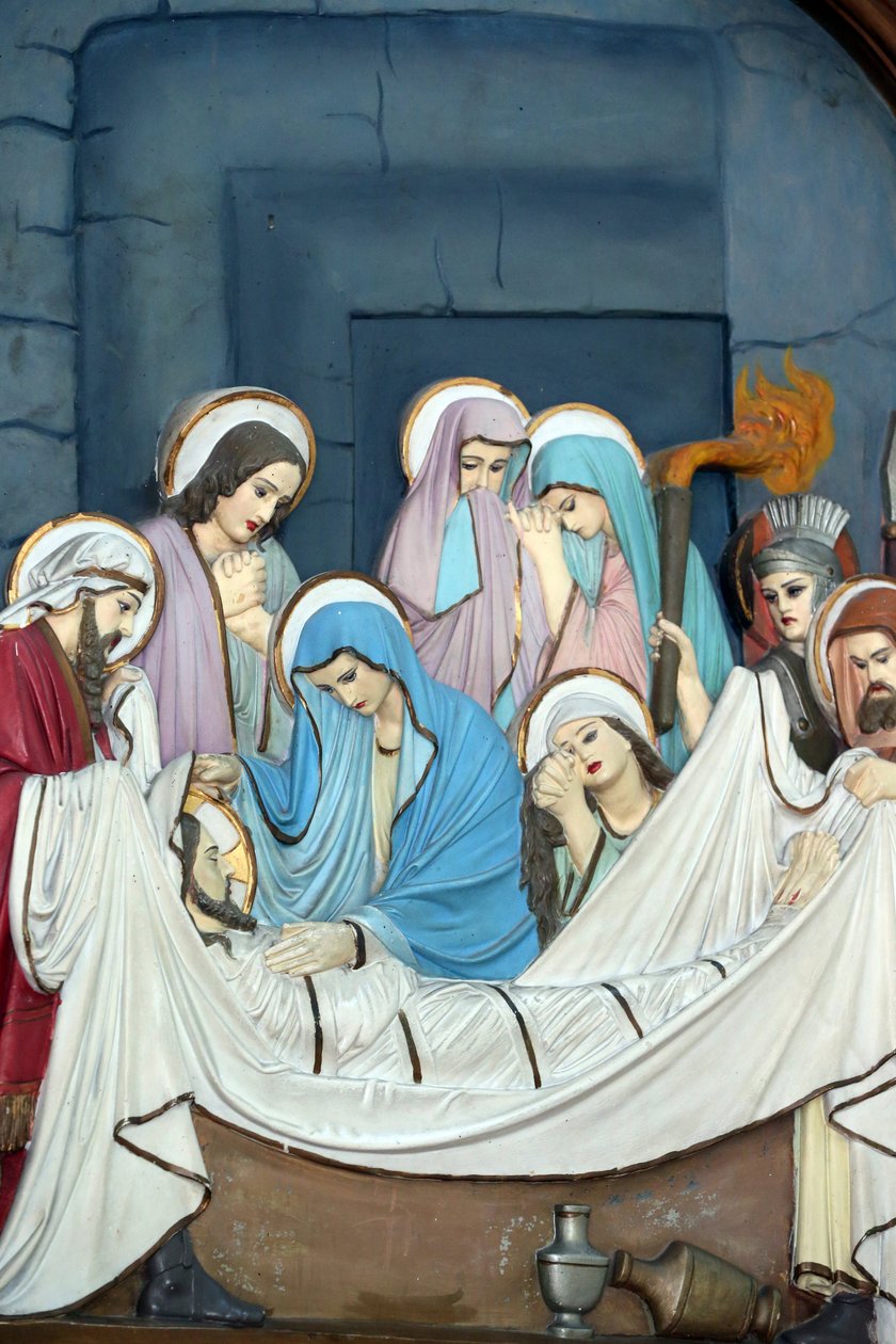 Ho Si Minh Város. Szent Fülöp templom (Huyen Sy Church). Jézus temetése. Ho Si Minh Város. Vietnam alkotó: Unbekannt