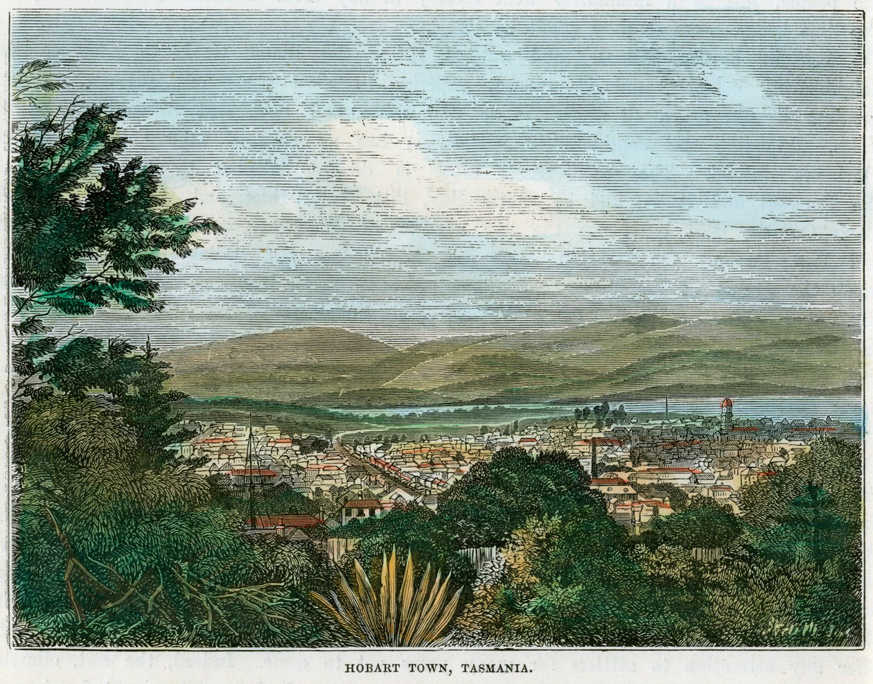 Hobart Town, Tasmania, Ausztrália, 1880 alkotó: Unbekannt