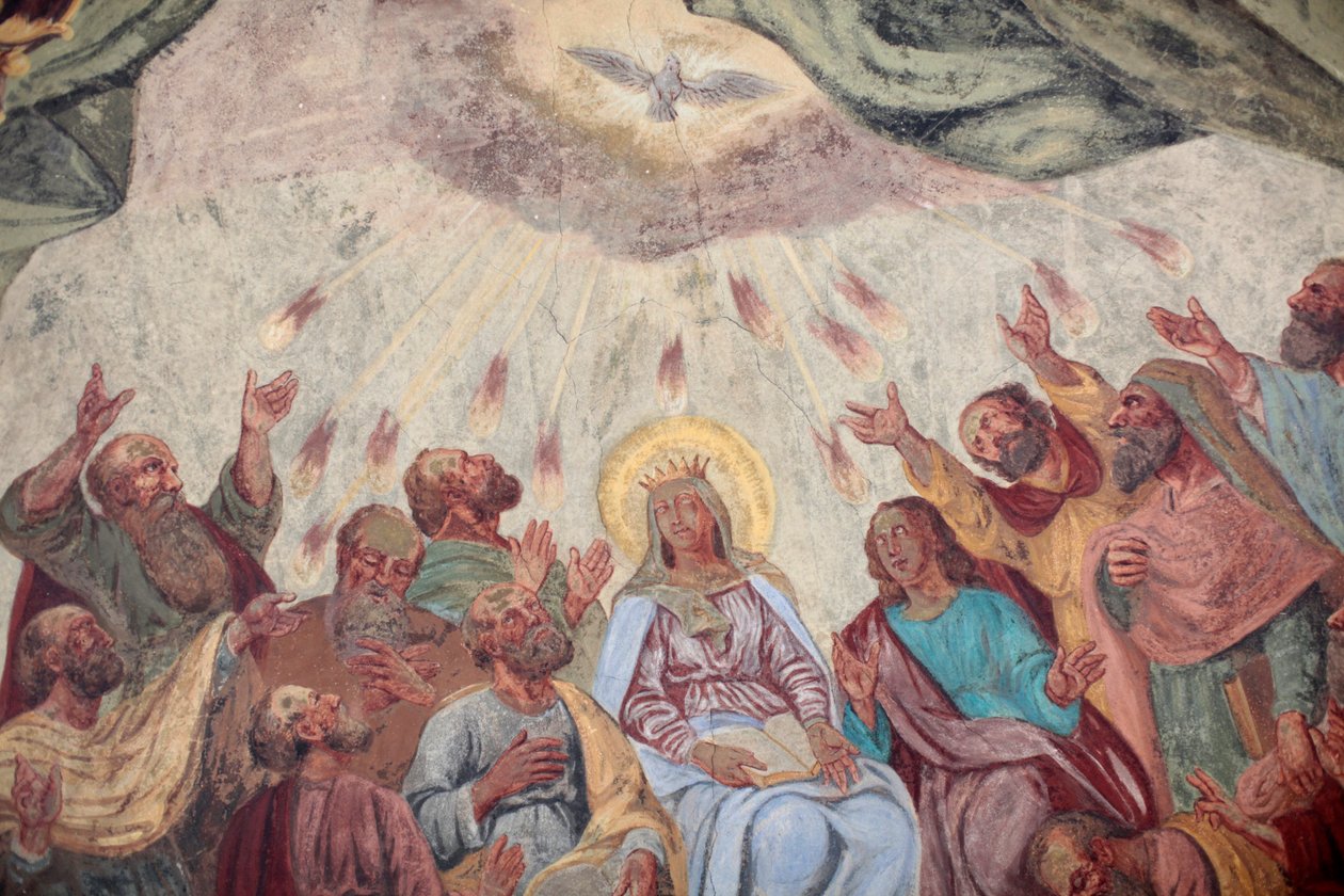 Szentlélek freskó a loretói templomban ; Prága, Csehország alkotó: Unbekannt