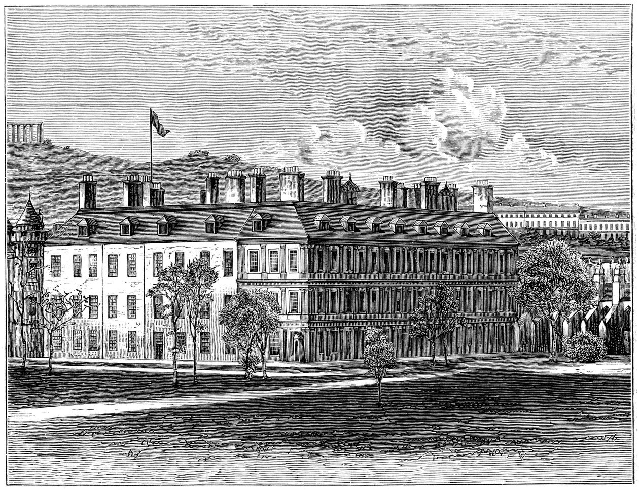 Holyrood palota délkeletről, Edinburgh, 1900 alkotó: Unbekannt