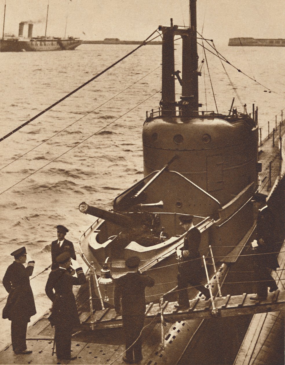 Hazai flottalátogatás – King Edward felszáll a Narwhal tengeralattjáróra, 1936 1937 alkotó: Unbekannt