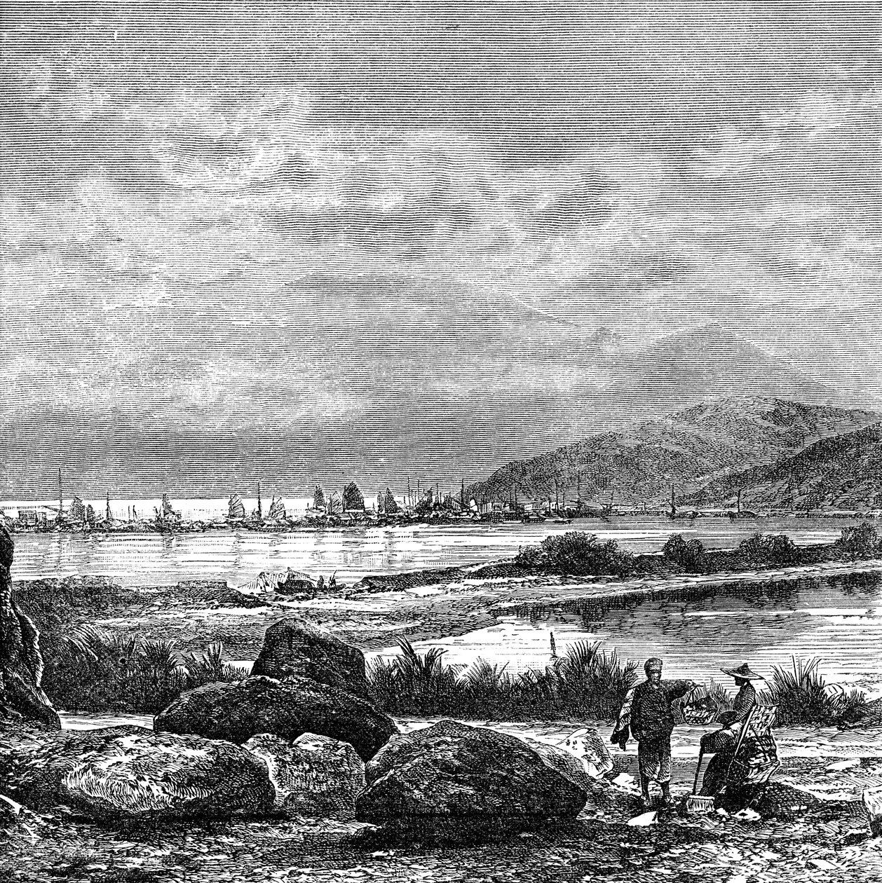 Hong Kong, kilátás Kowlunból, 1890 alkotó: Unbekannt