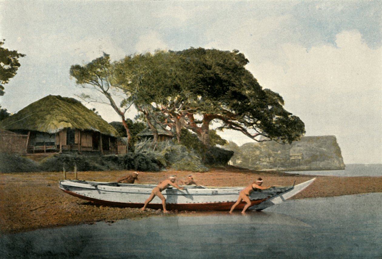 Honmoku, Viege de Petche rs Pless Yokohama, Honmoku Ficain g Viege Nea r Yokohama, 1900. alkotó: Unbekannt