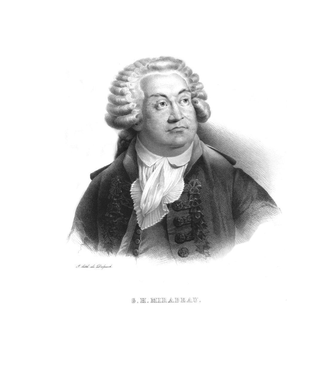 Honore-Gabriel de Riqueti, Mirabeau grófja, 1820-as évek. alkotó: Unbekannt