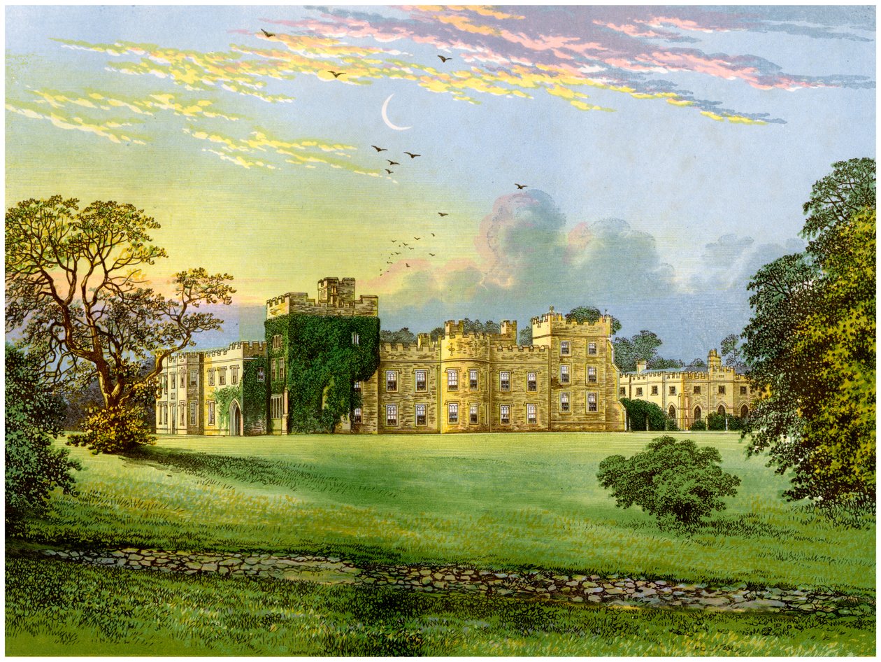 Hornby kastély, Yorkshire, Leeds hercegének otthona, 1880. alkotó: Unbekannt