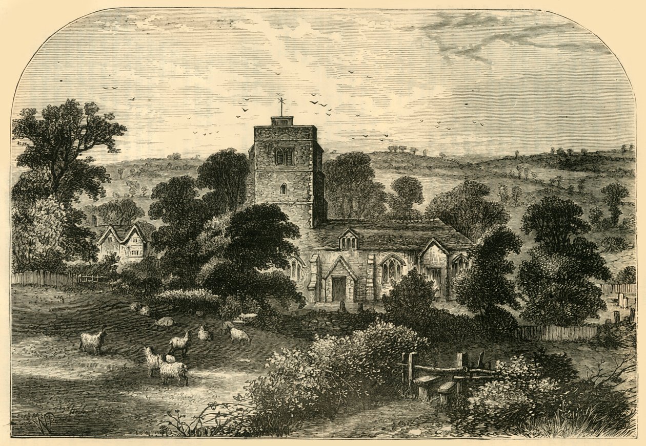 Hornsey templom 1750-ben, 1876 körül. alkotó: Unbekannt