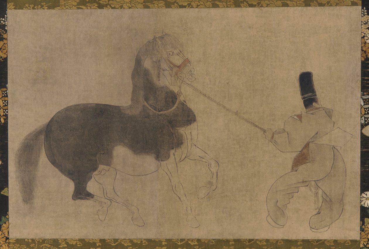 Ló és kísérő, Momoyama-korszak, 1568-1615. alkotó: Unbekannt
