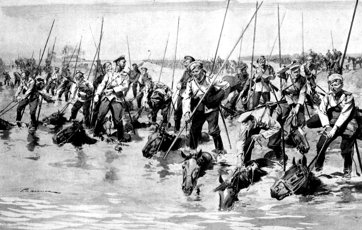A kozákok lovaglása, első világháború, 1914 alkotó: Unbekannt