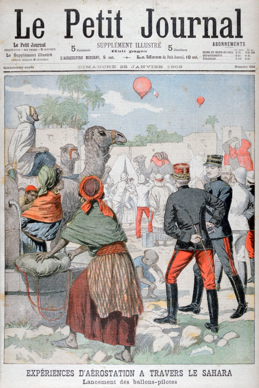 Hőlégballonok átszelik a Szaharát, 1903 alkotó: Unbekannt