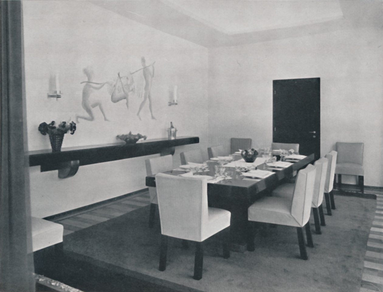 Rudolf Frankel háza Bukarestben - Az ebédlő, 1942 alkotó: Unbekannt
