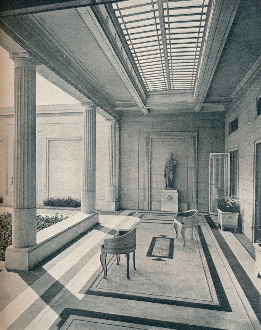 Ház a Grosvenor Roadon, Westminster - A Stoa Nyugatra néz. G. és A. Gilbert Scott, építészek, alkotó: Unbekannt
